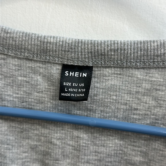 Shein Womens Gray Crop-top Large Size - Picture 5 of 5